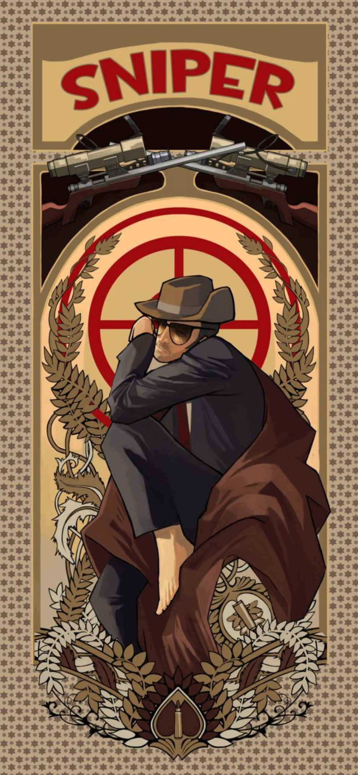 キャプション：模範的なiPhone Xs Max画面、ダイナミックなTeam Fortress 2背景 壁紙