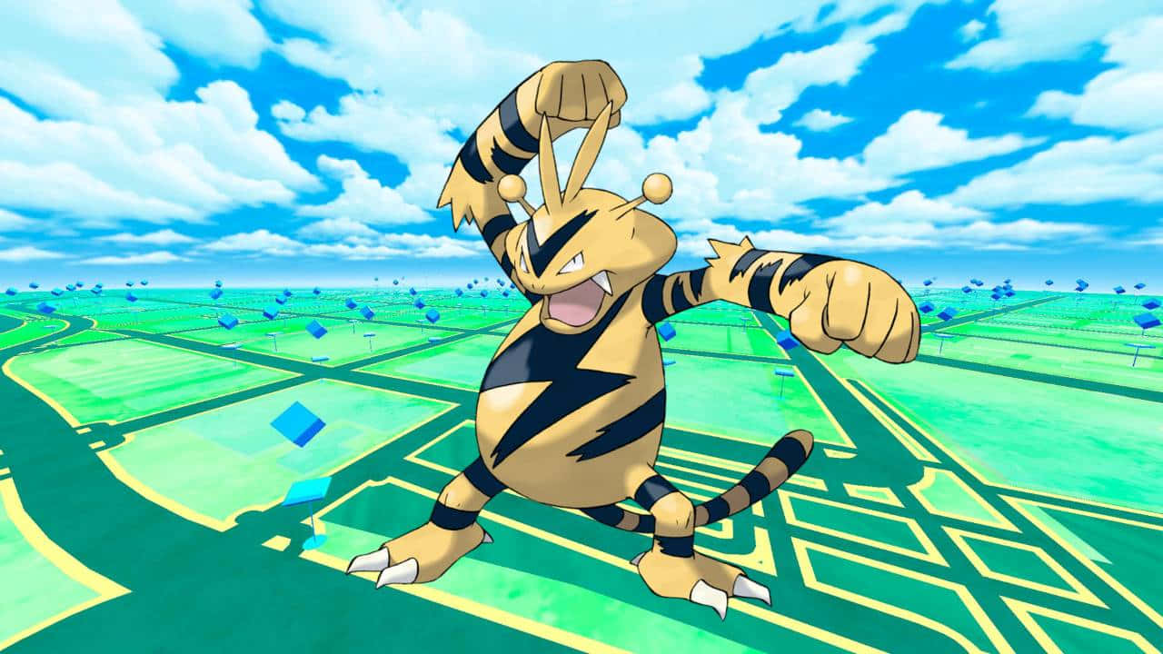 キャプション: ポケモンGOの世界で探検するエレブー 壁紙