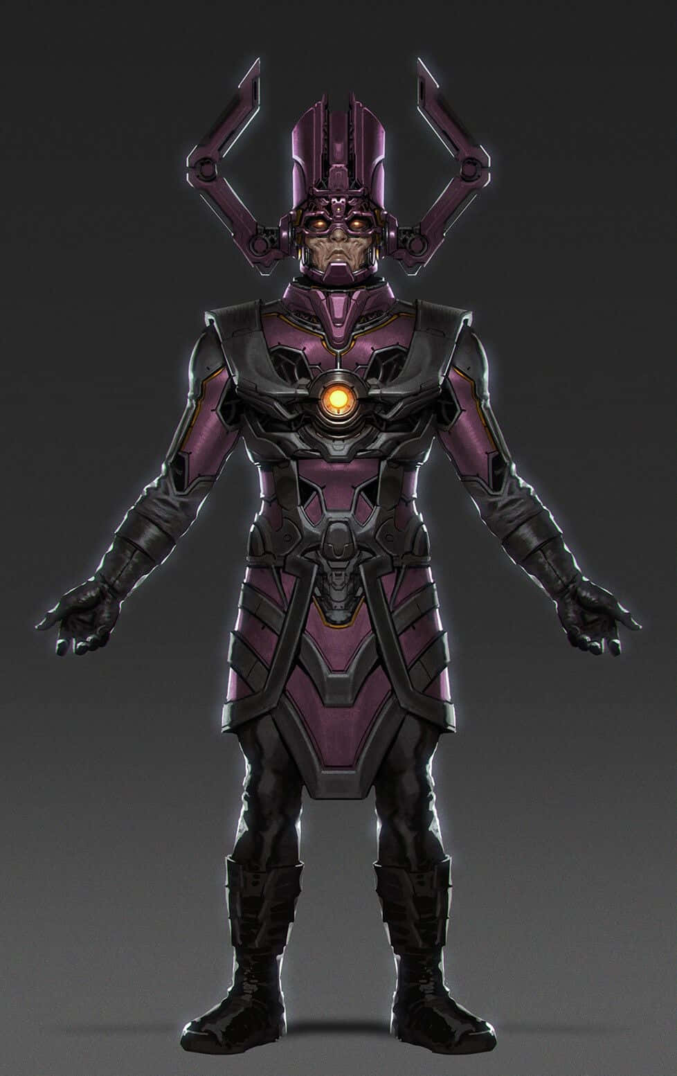 キャプション: 惑星に迫る強大なギャラクタス 壁紙