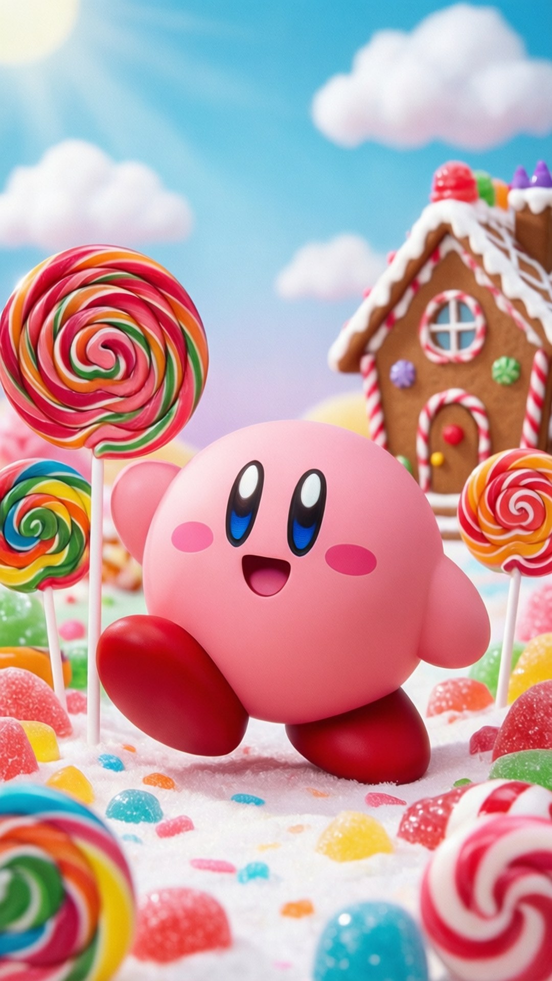 キャンディランドのカービィ 壁紙