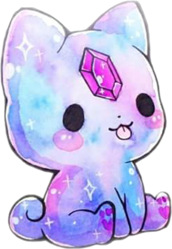キラキラ宝石かわいい猫 壁紙