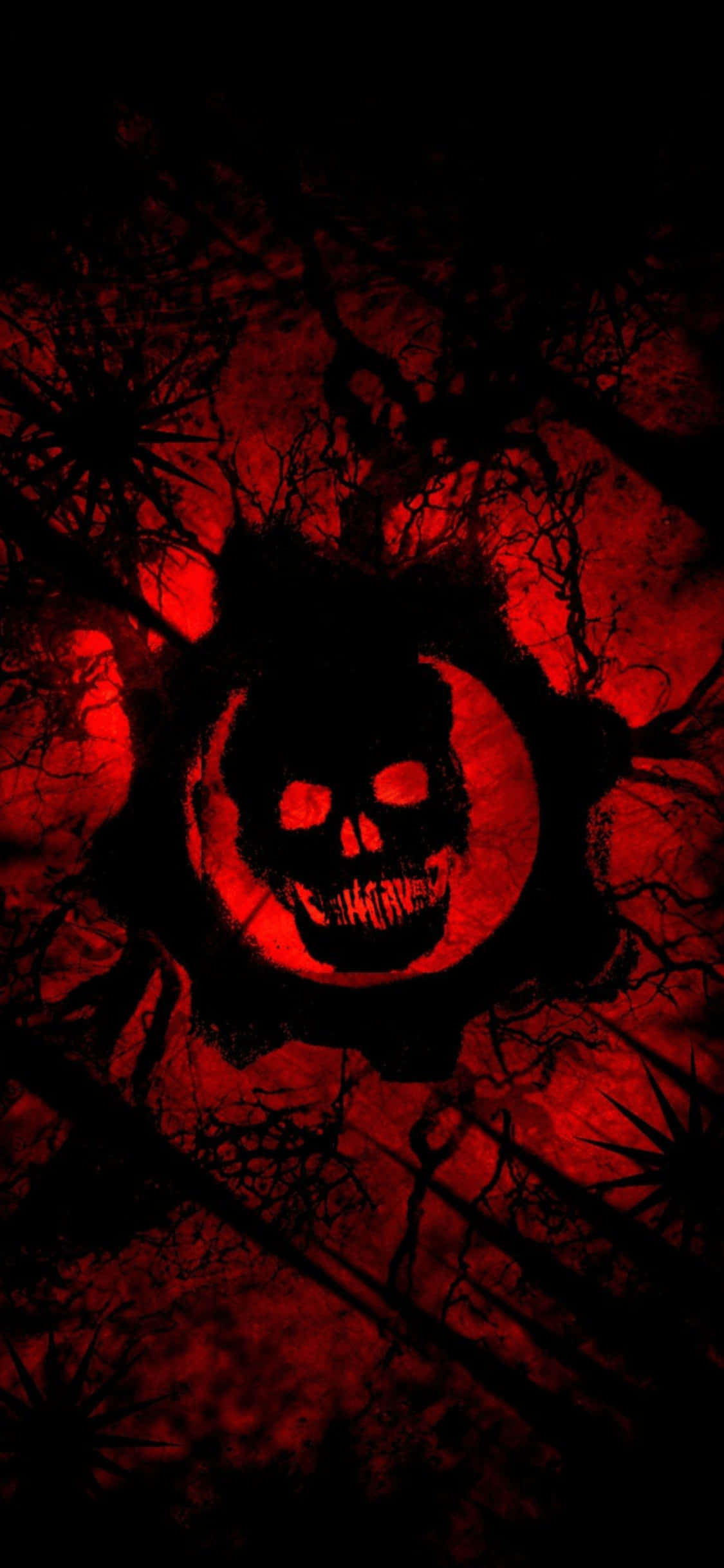 gears of war ロゴ 赤と黒 壁紙