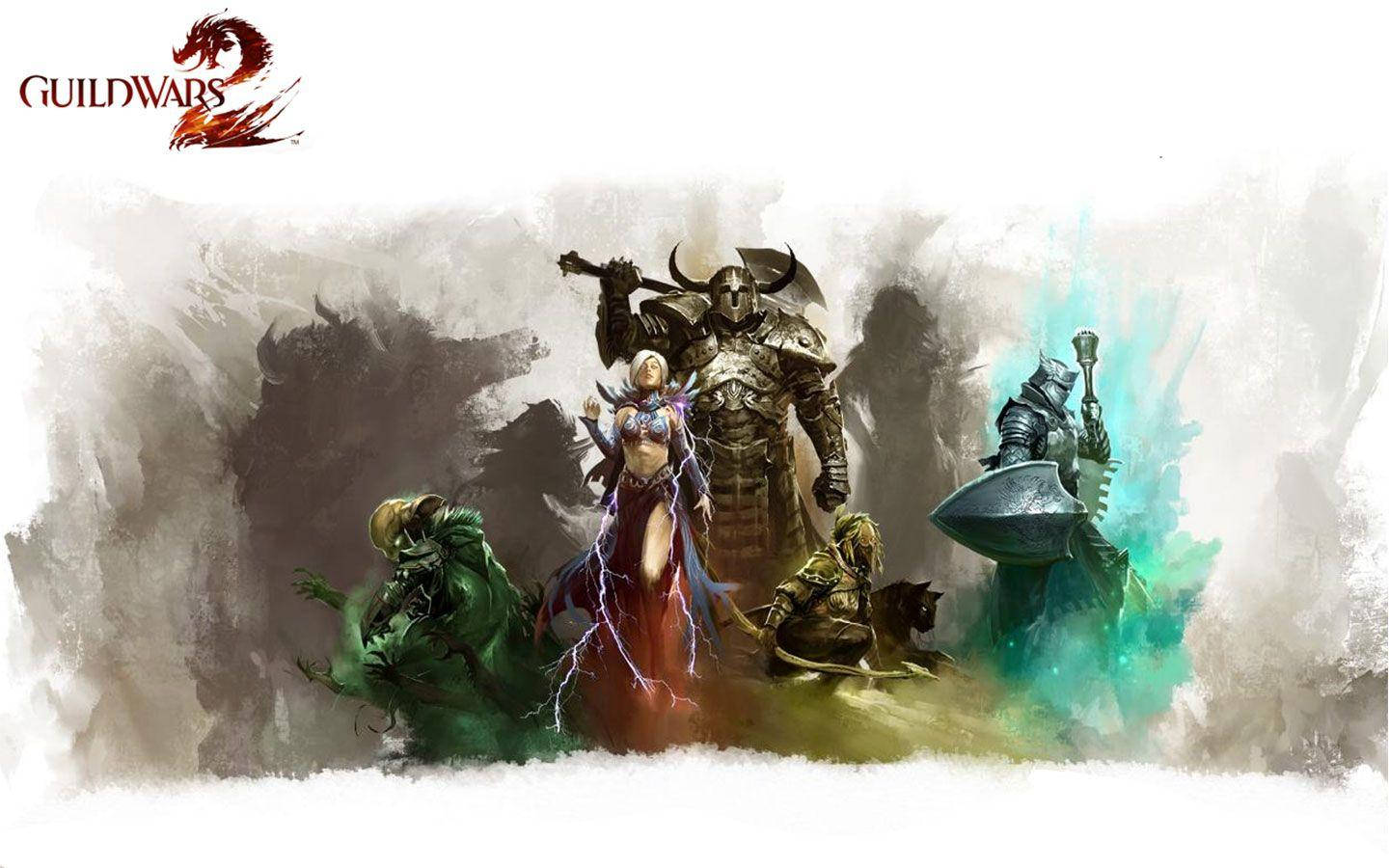 ギルドウォーズ2 グレー抽象 壁紙