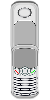 クラシックな折りたたみ携帯電話のベクターイラスト 壁紙