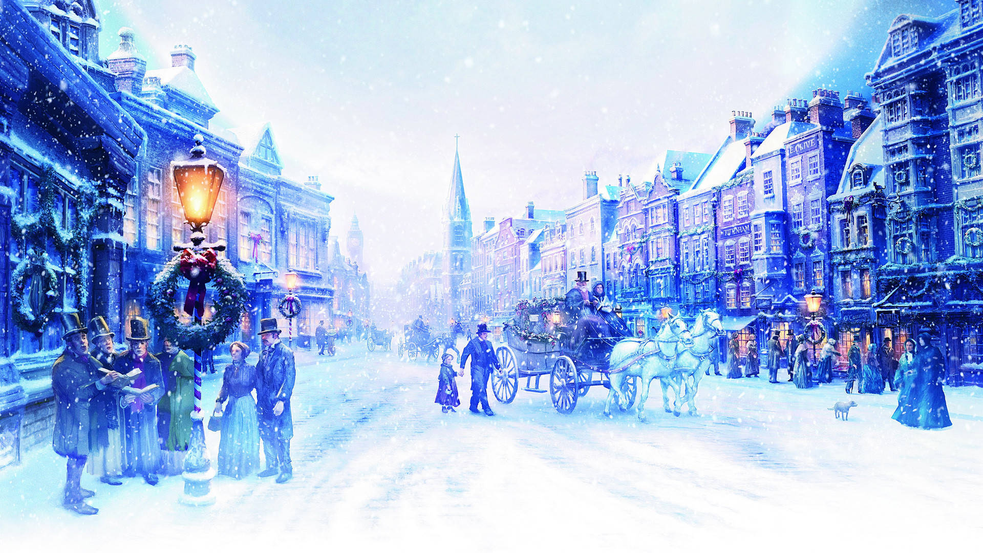 クリスマス・キャロルの舞台 壁紙