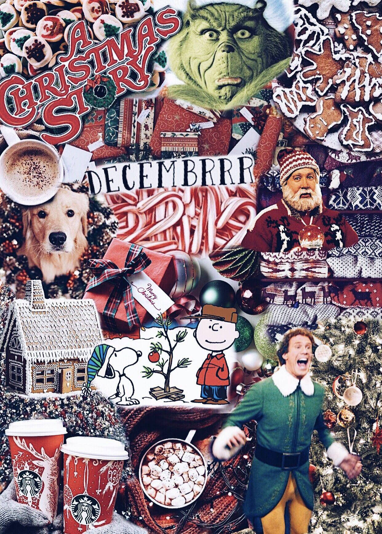 クリスマス・ストーリー コラージュ 壁紙