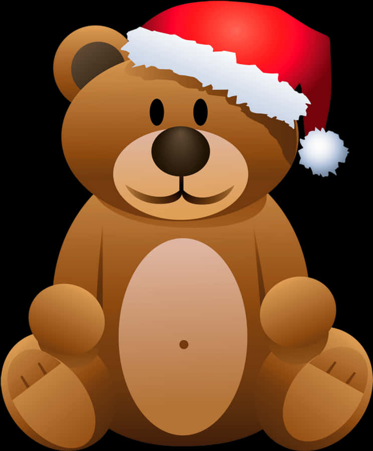 クリスマス テディベア サンタ帽 壁紙