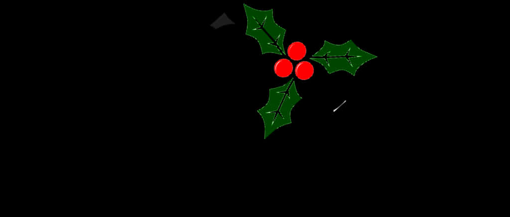 クリスマスのヒイラギの実グラフィック 壁紙