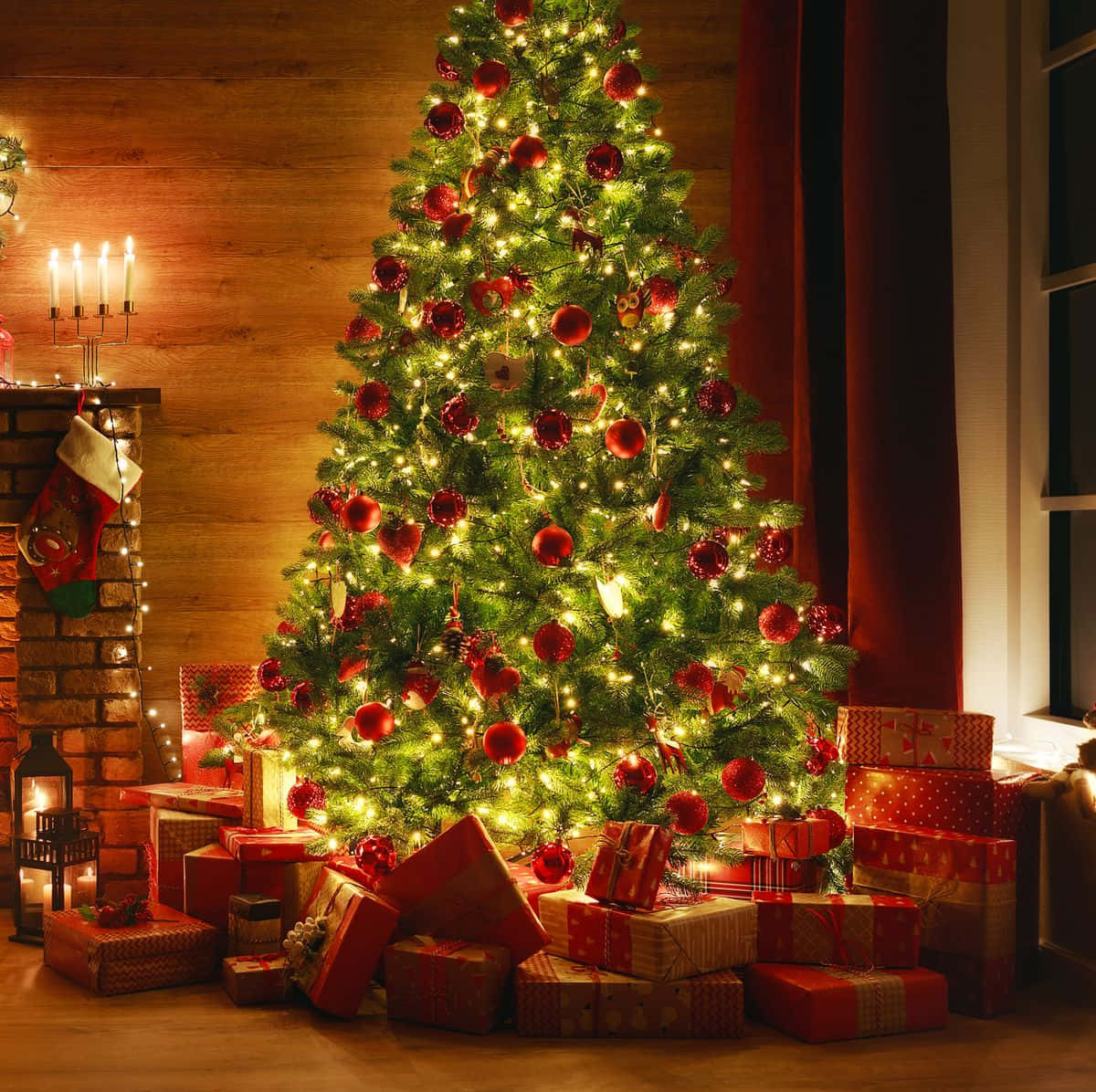 クリスマスの祭りの美しさを楽しむ 壁紙