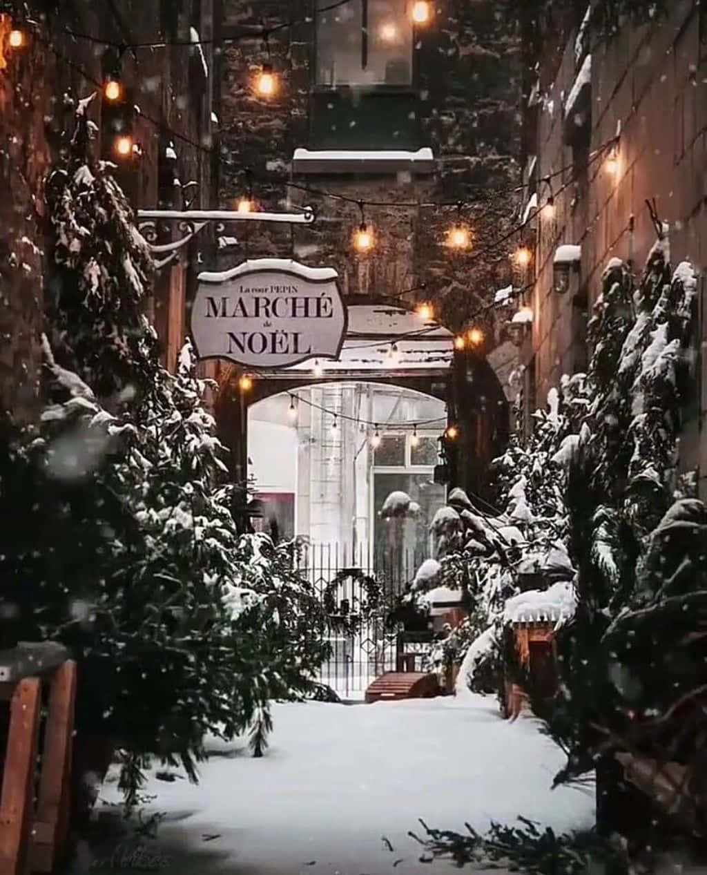 クリスマスの美しい風景で、ホリデーシーズンの音色を楽しみ、家に喜びをもたらしましょう 壁紙