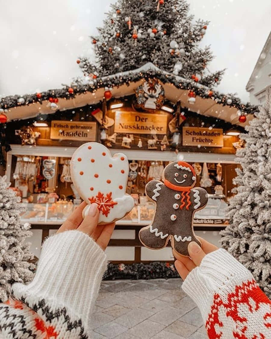 クリスマスの華やかな雰囲気を祝う 壁紙