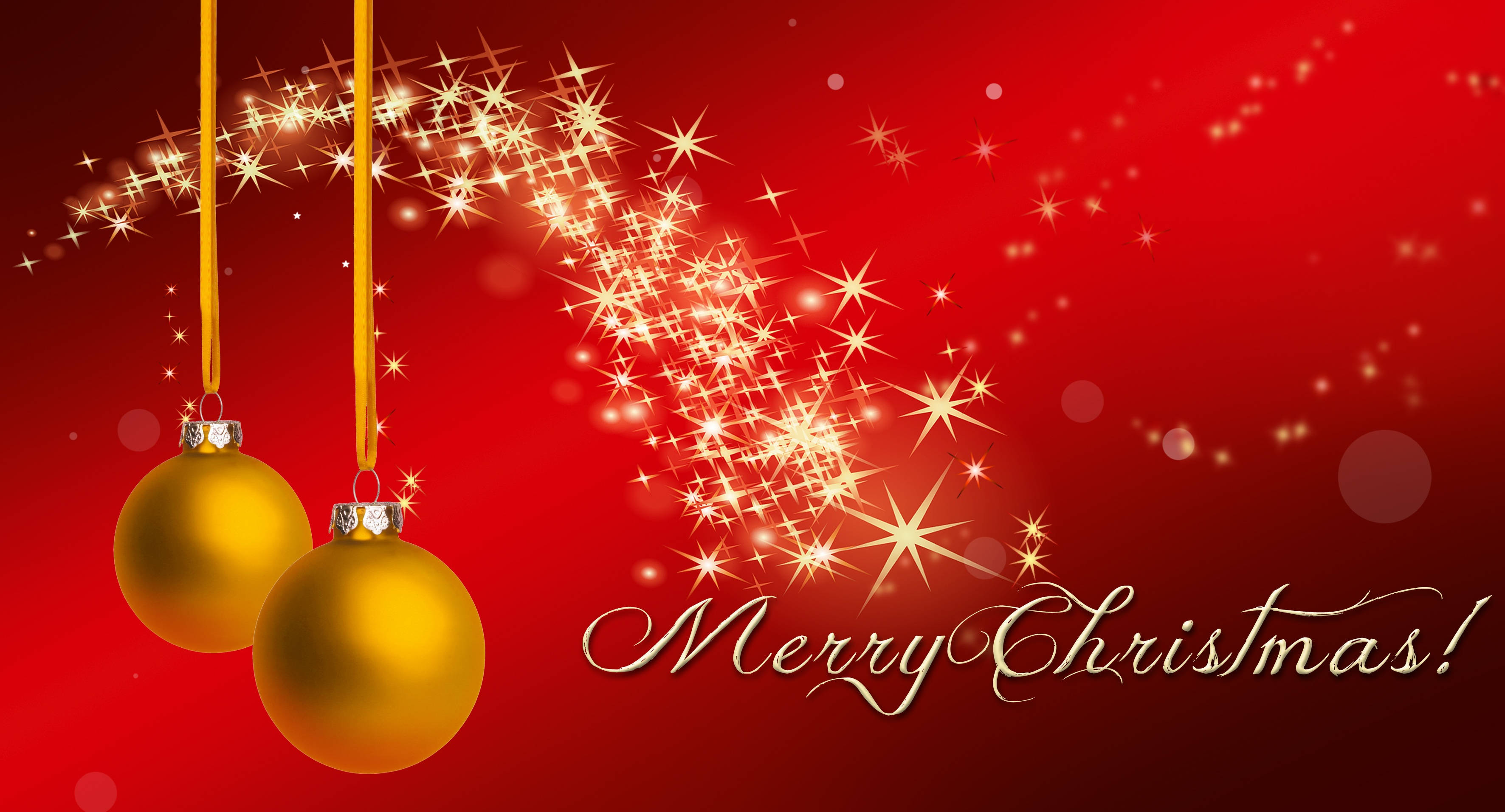 クリスマスを鮮やかな赤で彩ろう！ 壁紙