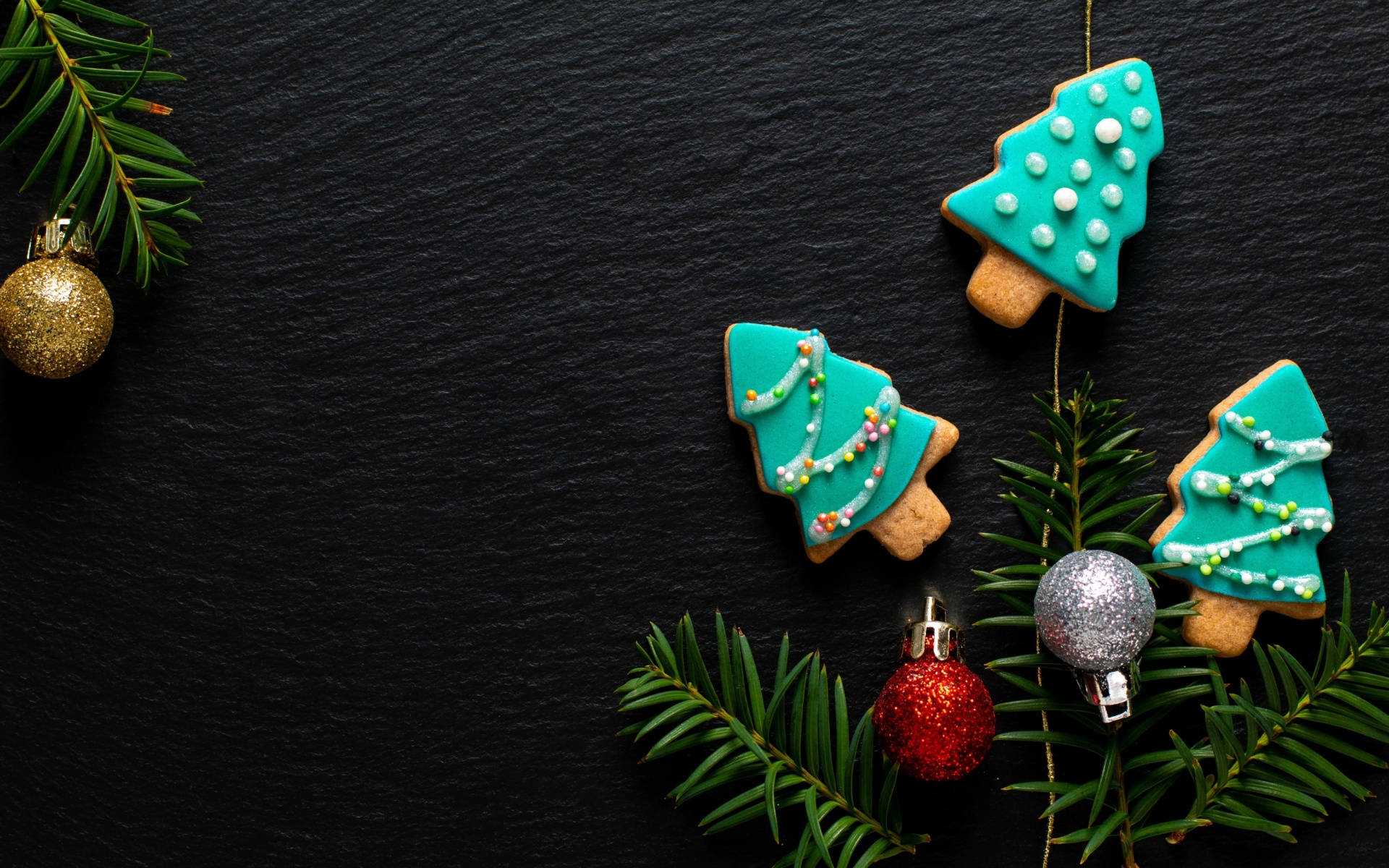クリスマスクッキー ワイドスクリーン 壁紙