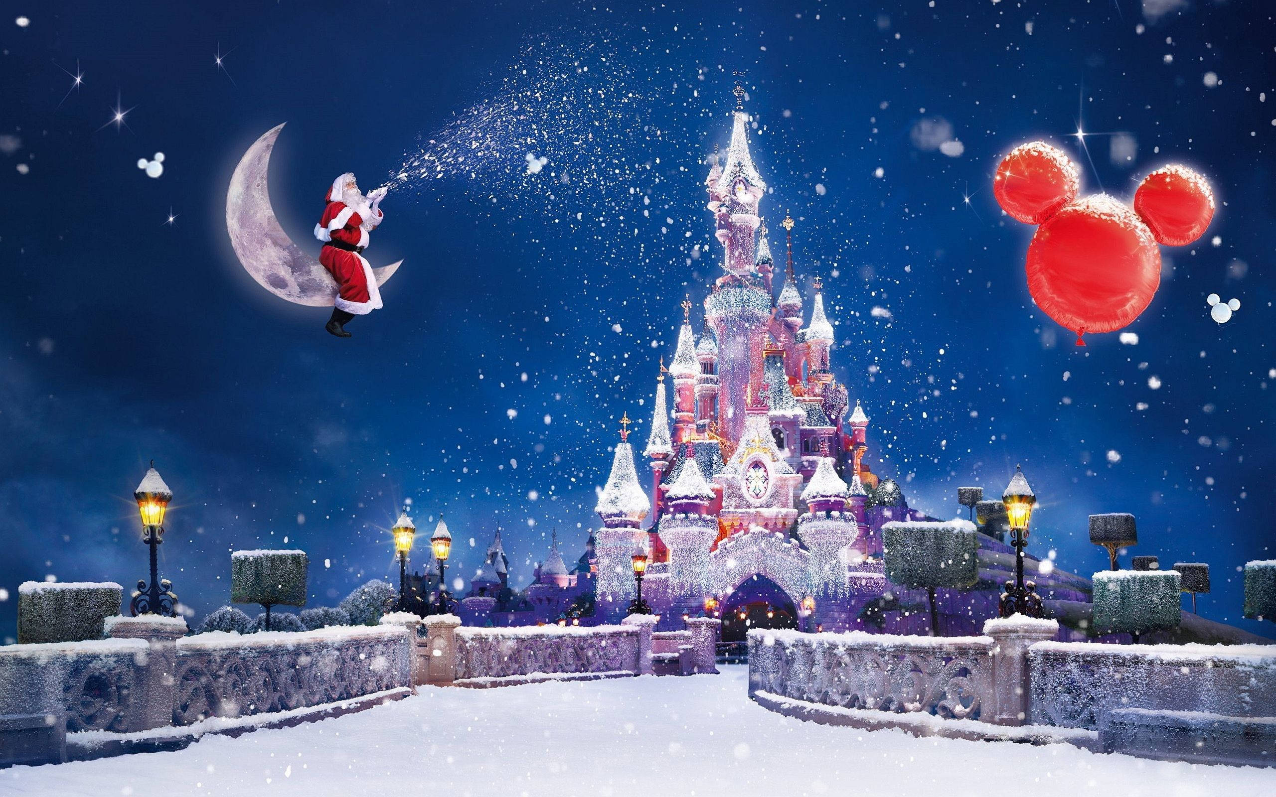 クリスマスデスクトップ ディズニーランド・パリ 壁紙