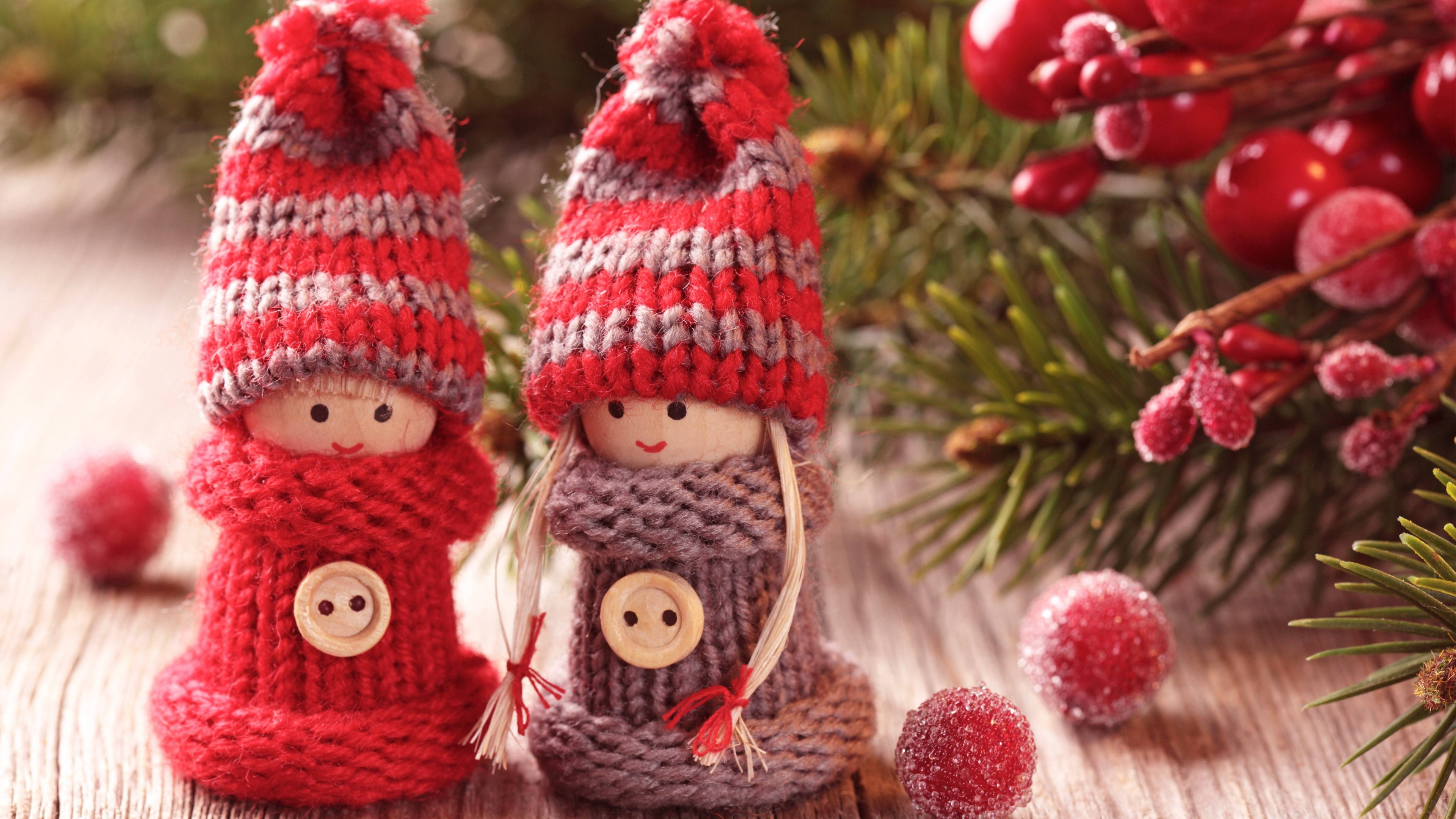 クリスマスデスクトップ冬の人形 壁紙