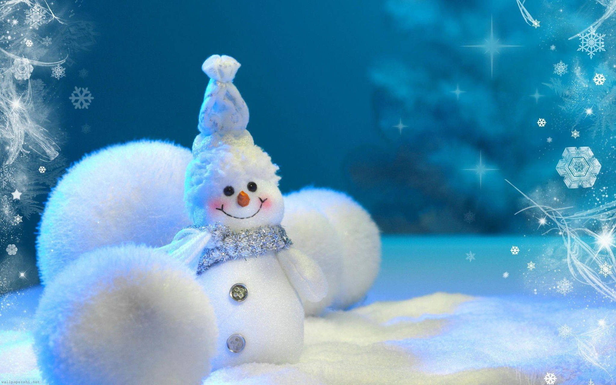 クリスマスデスクトップ雪だるま 壁紙
