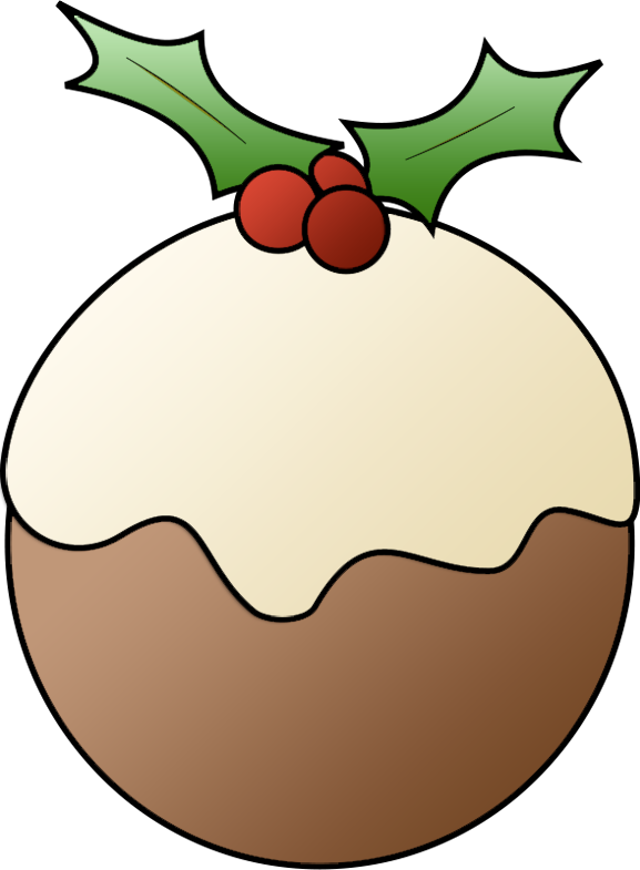 クリスマスプディングのクリップアート 壁紙