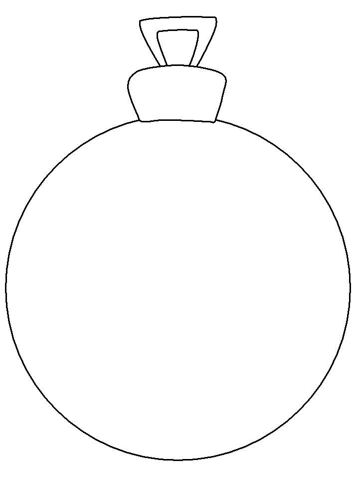 クリスマスボールの塗り絵 壁紙