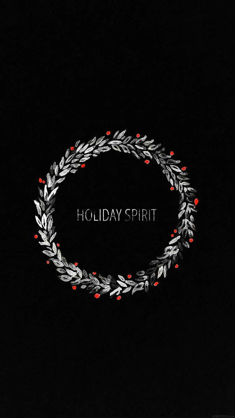 クリスマスリース ホリデー iPhone 壁紙