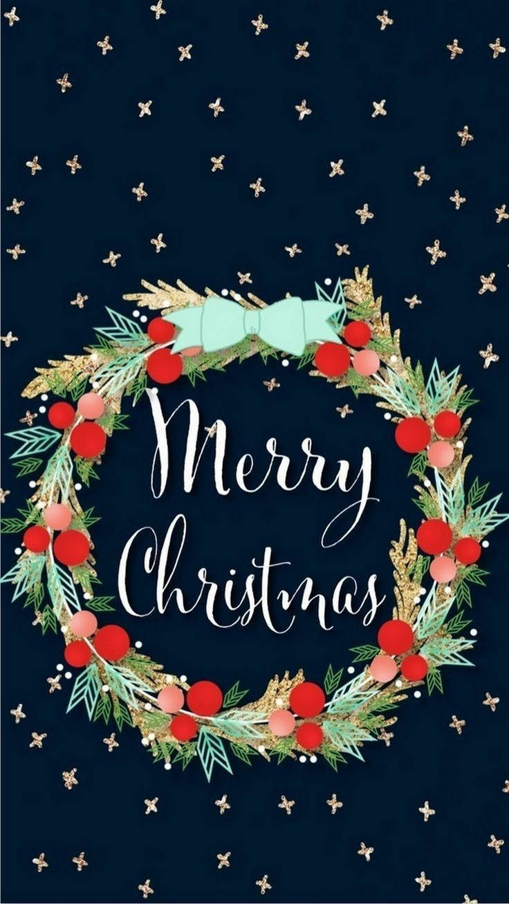 クリスマスリースのポスター 壁紙