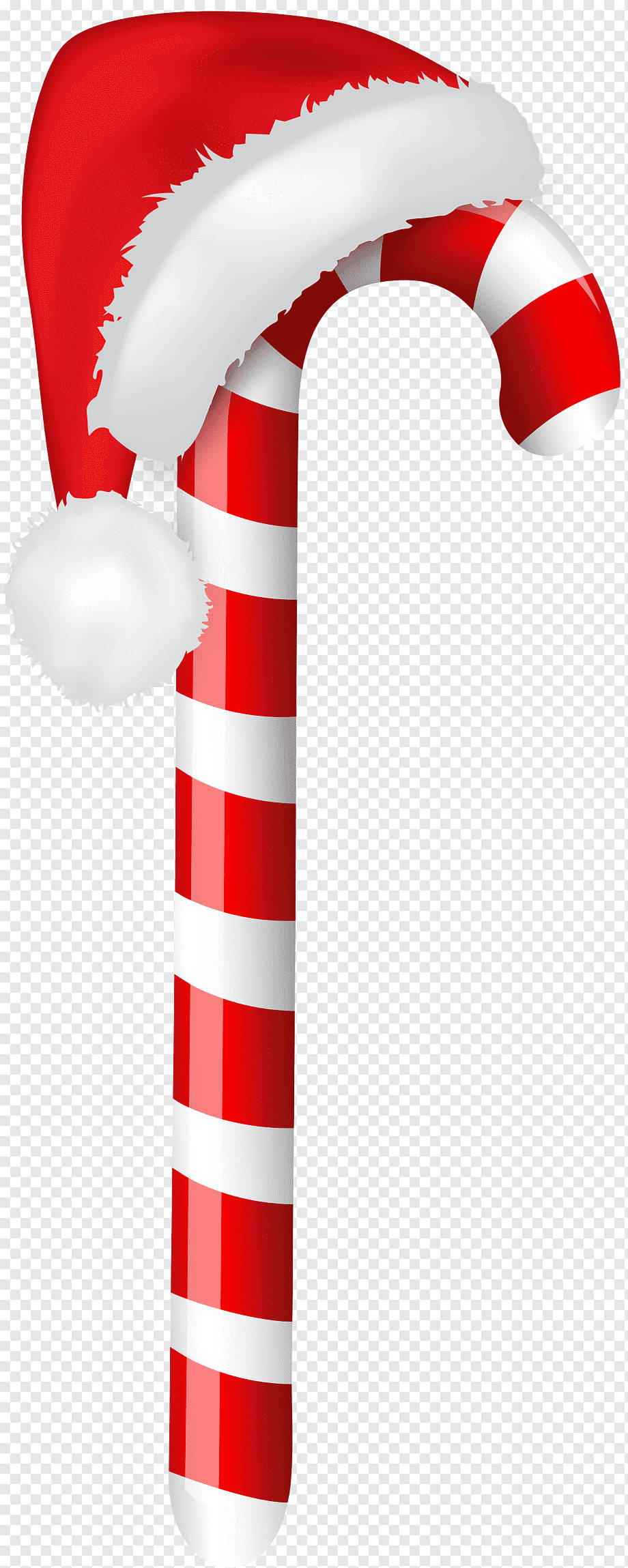 クリスマス帽子をかぶったキャンディケイン 壁紙