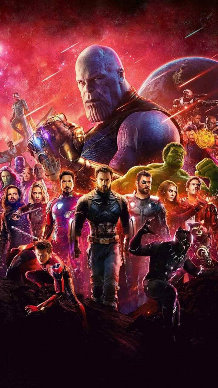 クールなアベンジャーズ赤電話 壁紙