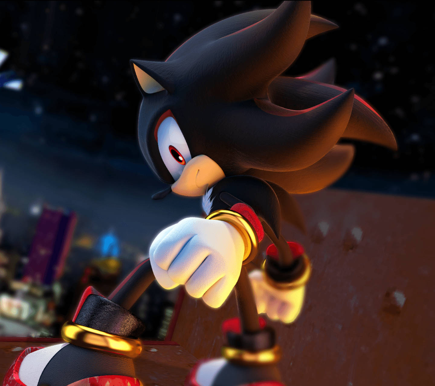 クールなシャドウ・ザ・ヘッジホッグのグラフィックアート 壁紙