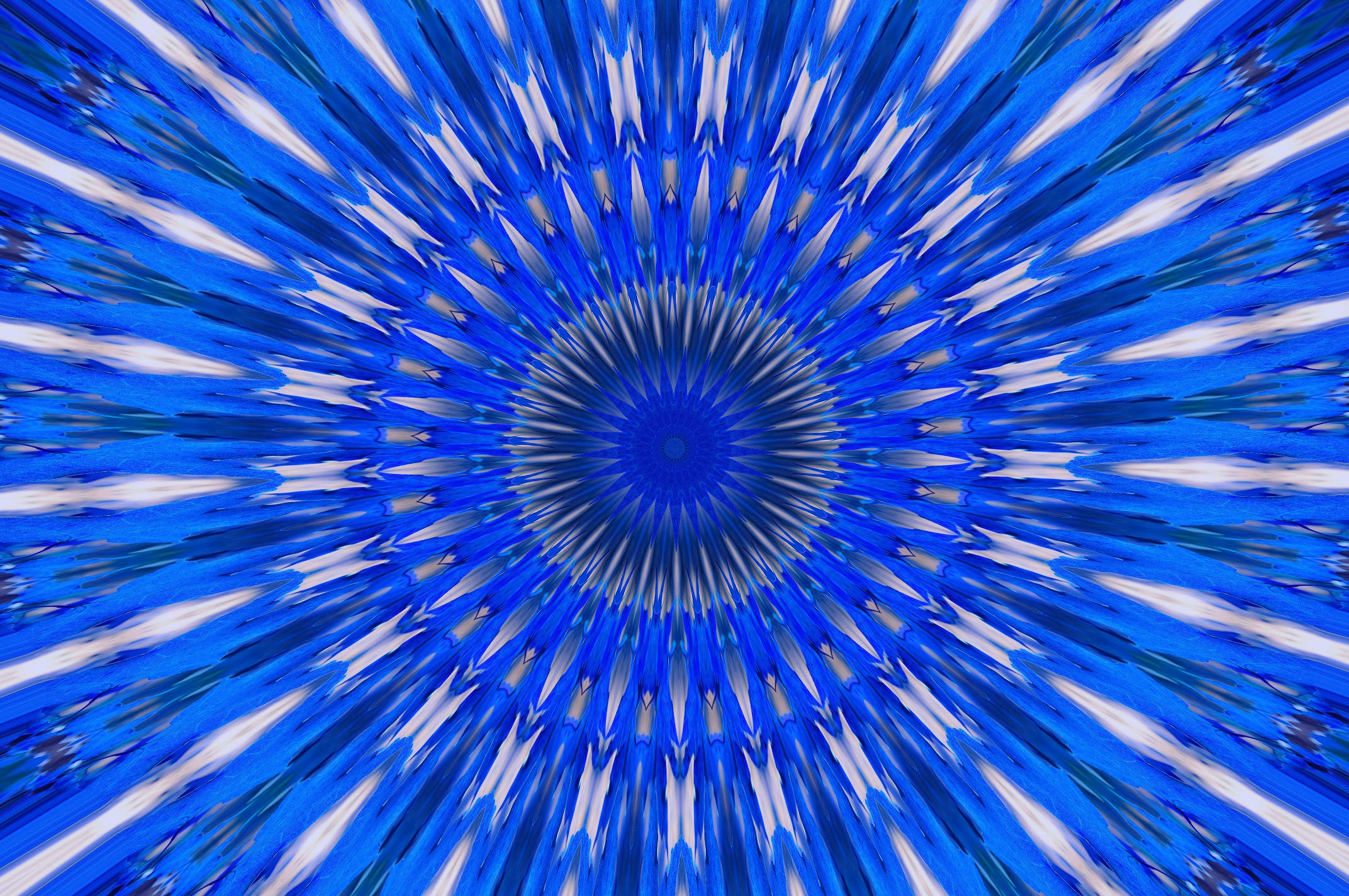 クールなブルー万華鏡 壁紙