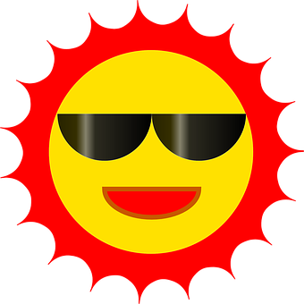 クールな夏の太陽絵文字 壁紙