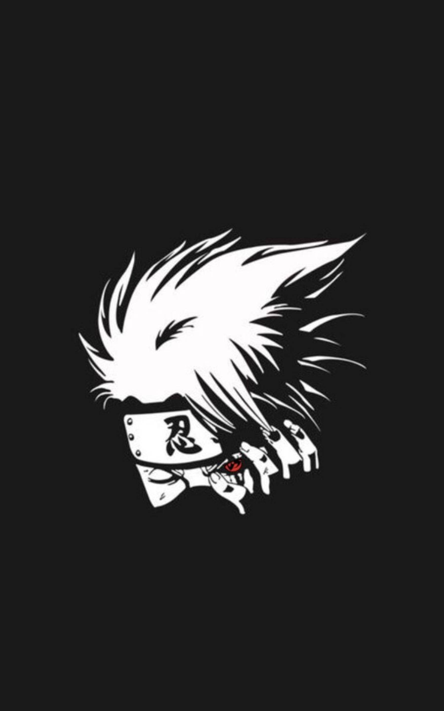クールな白黒カカシポートレート 壁紙