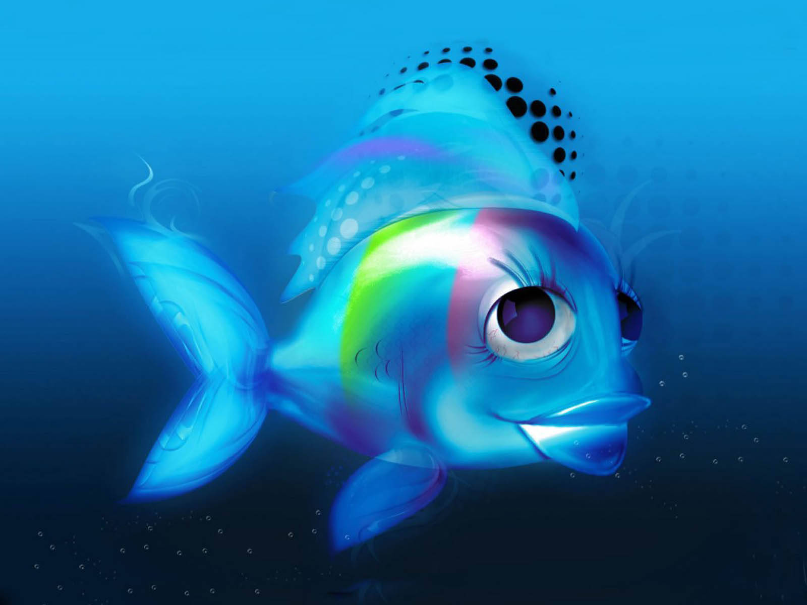 クールな魚 かわいい目 壁紙