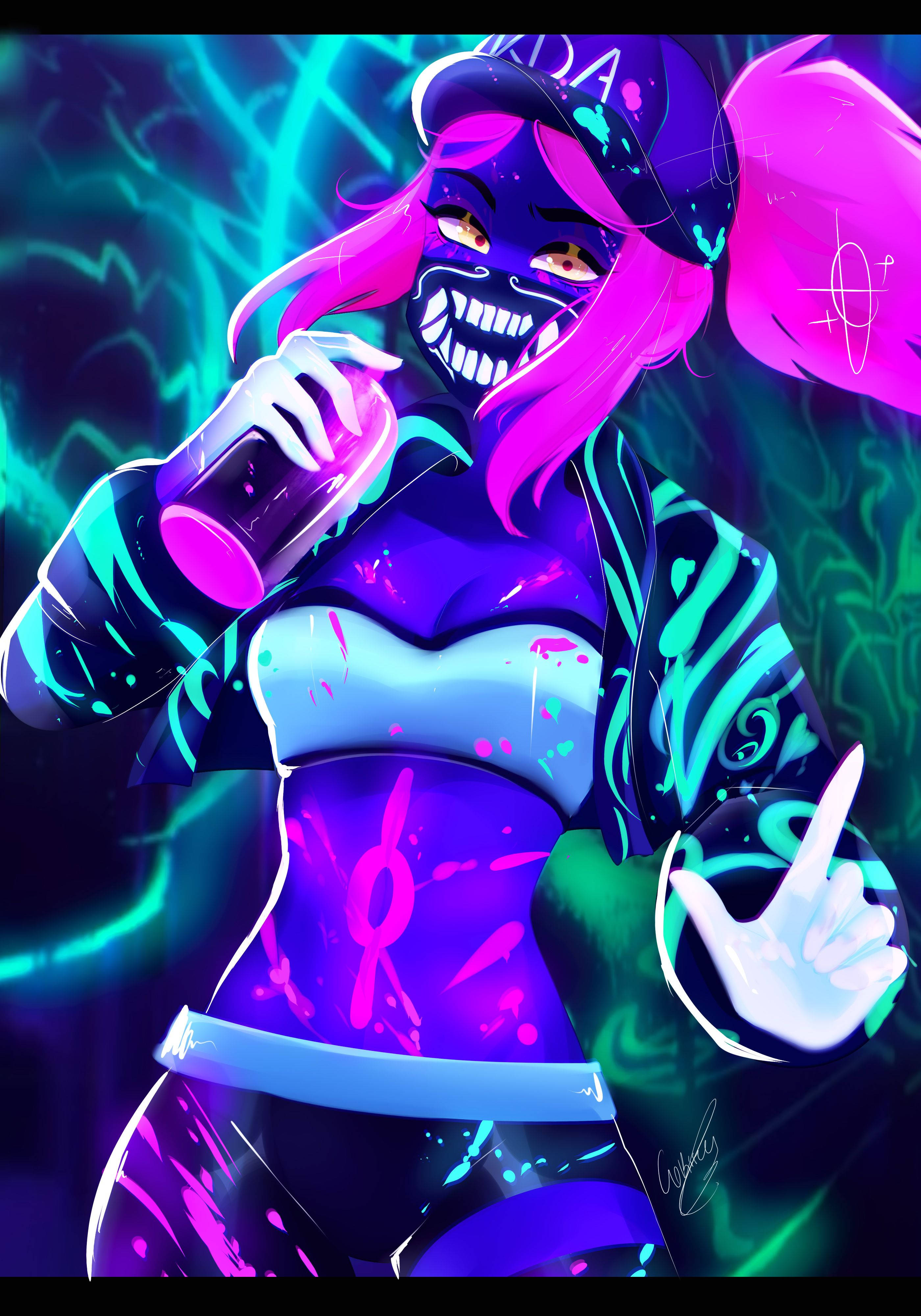 グラフィックアート LoL KDA アカリ 壁紙