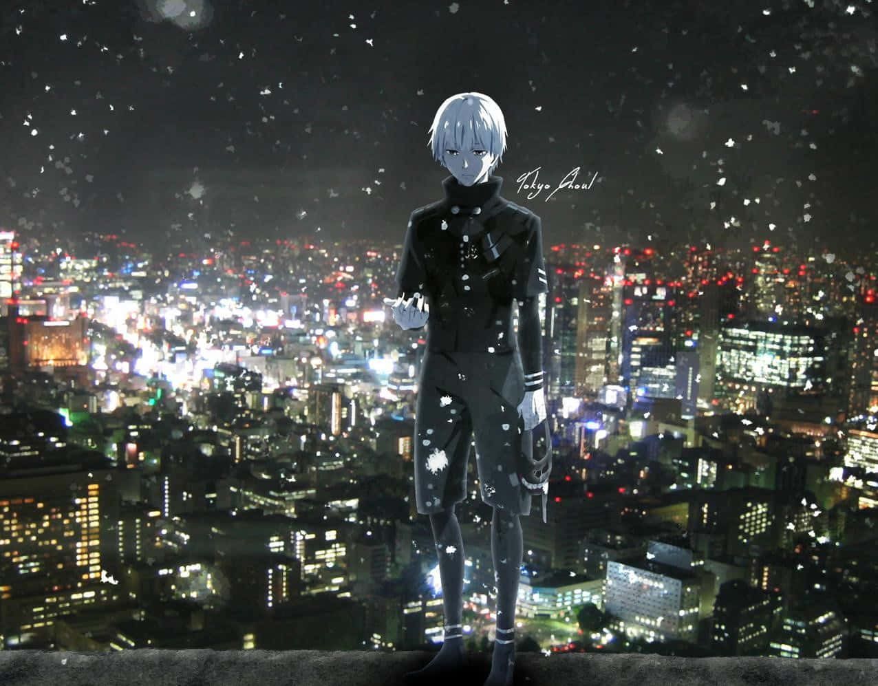 ケン・カネキ 街に立つ 東京喰種 アニメ 壁紙