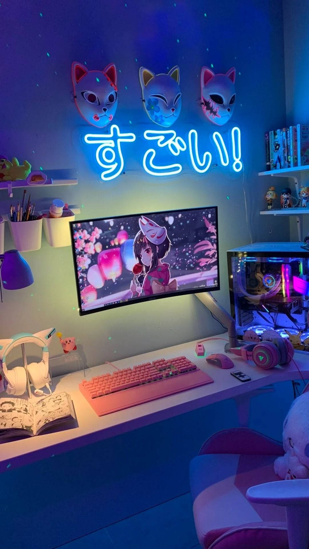 ゲーマーのアニメ部屋 壁紙