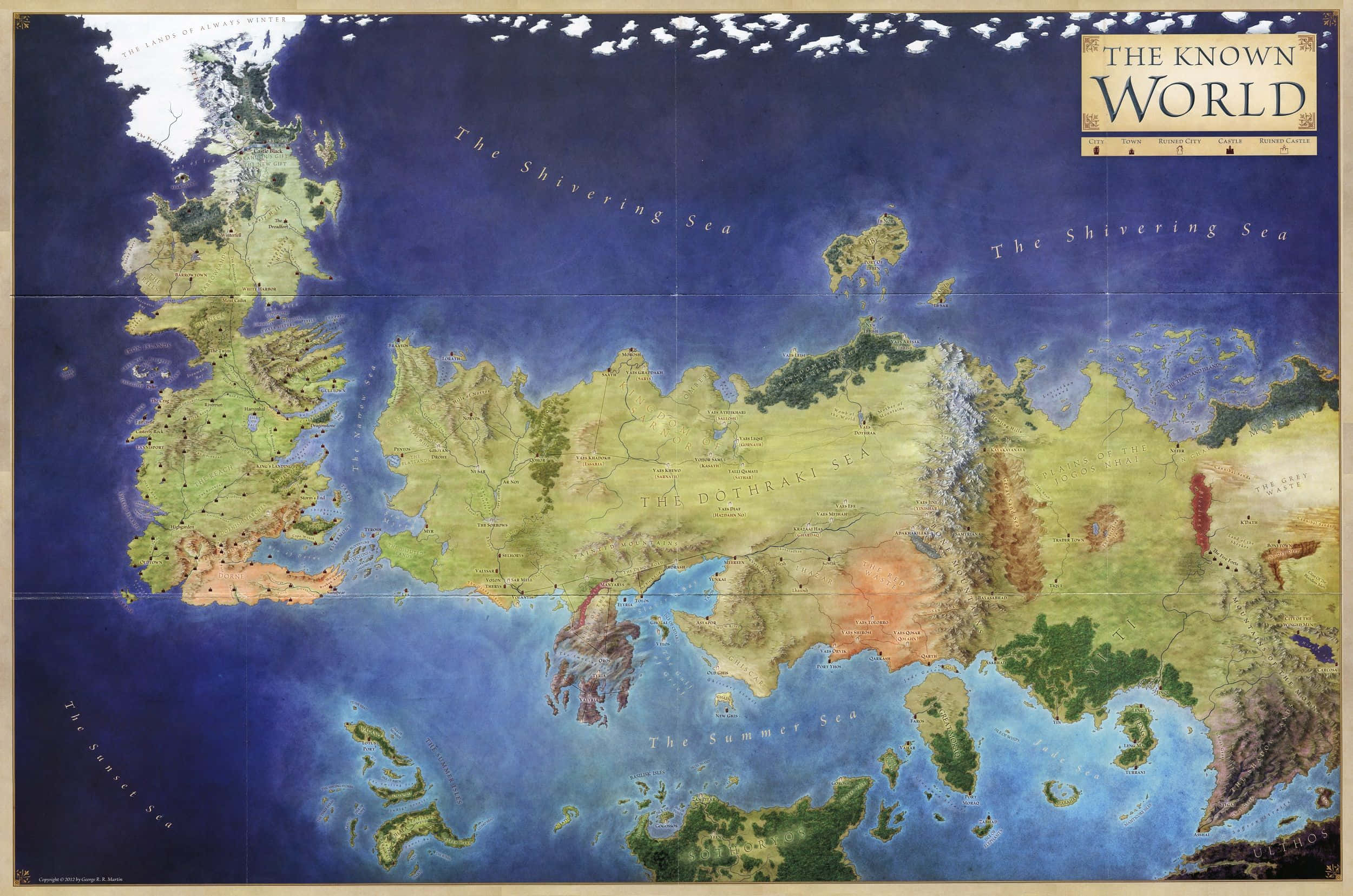 ゲーム・オブ・スローンズ 既知の世界の地図 壁紙