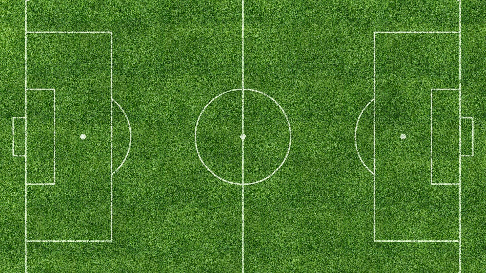 サッカーフィールドの白いマーキングデスクトップ壁紙。