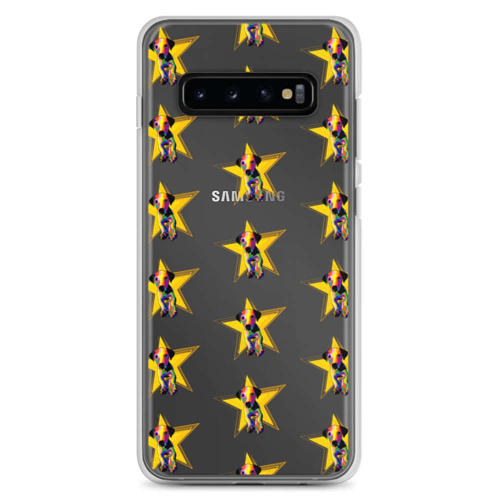 サムスンギャラクシーS10用ケース・イエロースター柄 壁紙
