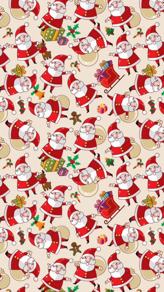 サンタのクリスマスパターン 壁紙