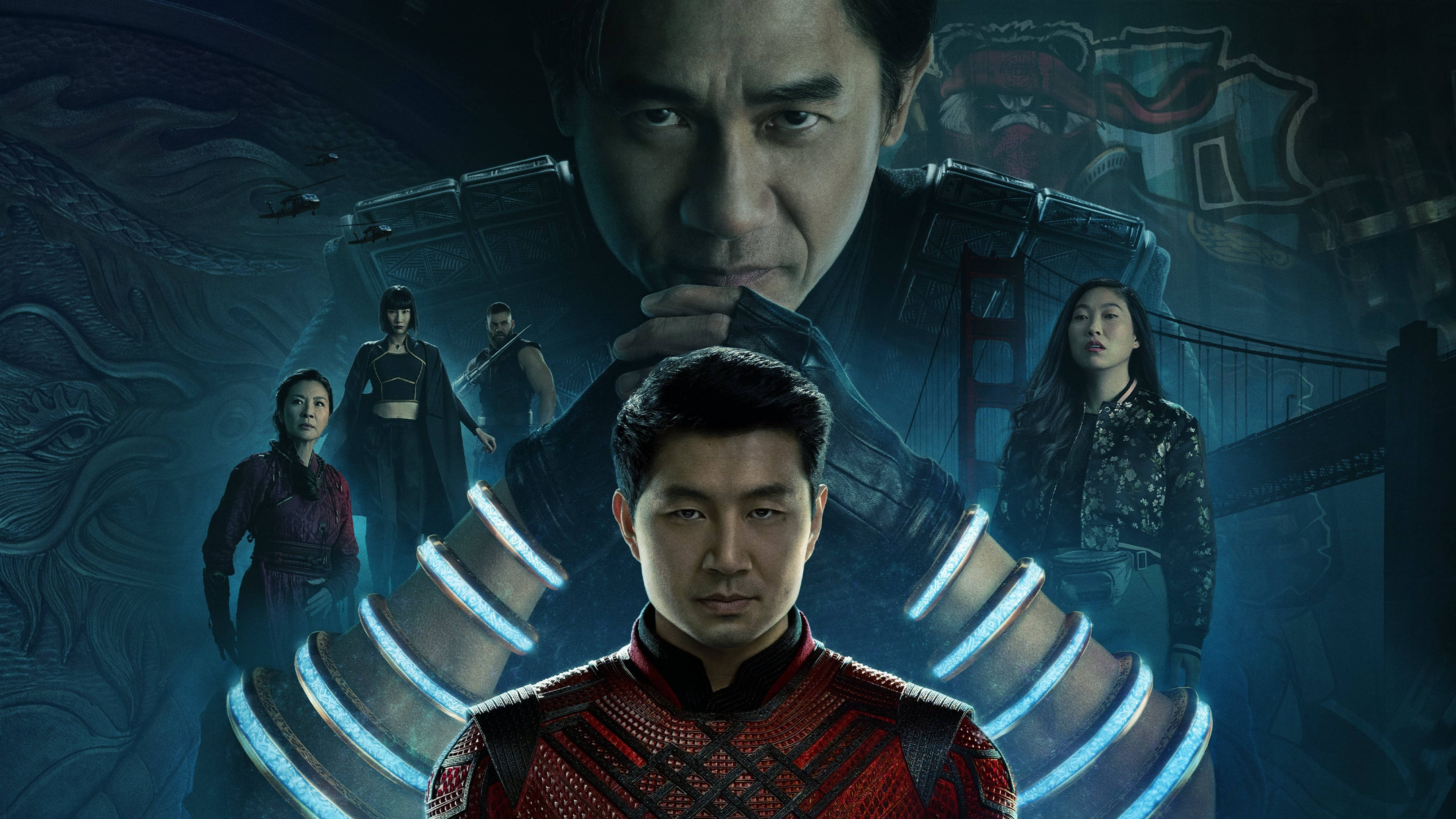 シャン・チーとテン・リングスの伝説 ブルーポスター 壁紙
