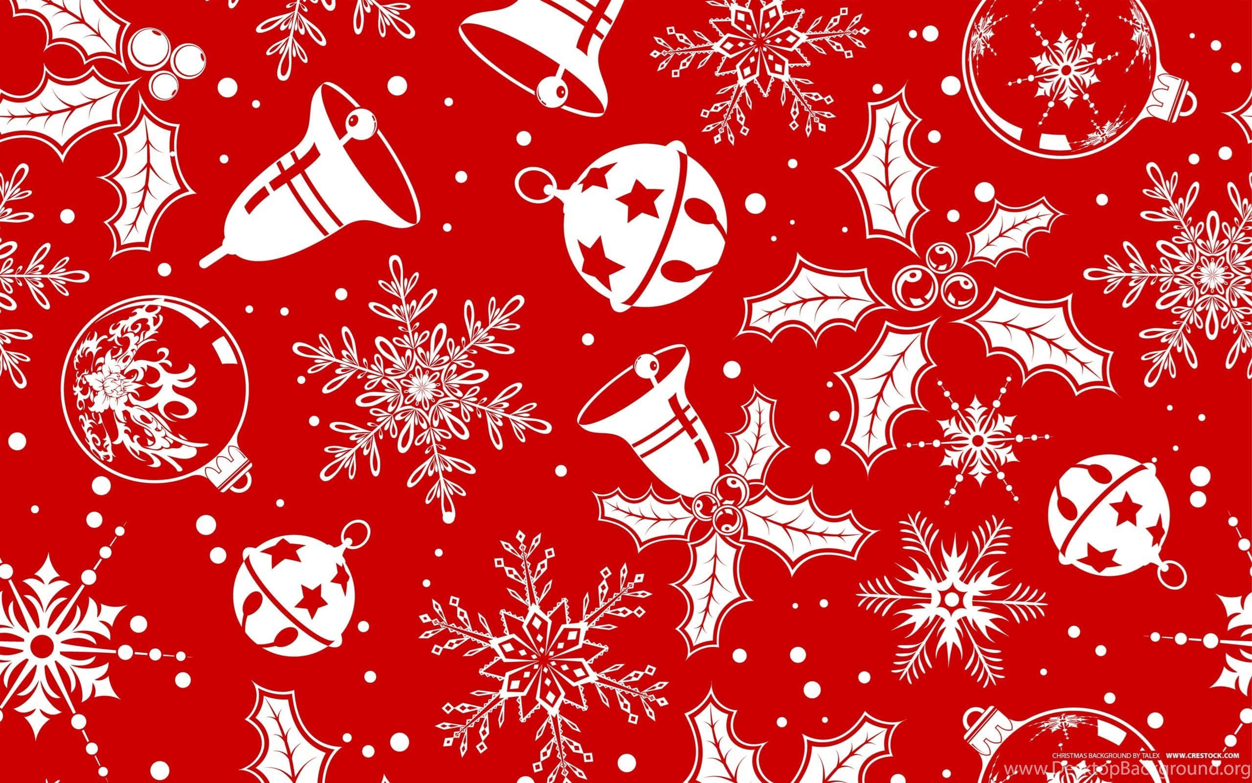 シンプルでお祝いムードあふれるクリスマス 壁紙