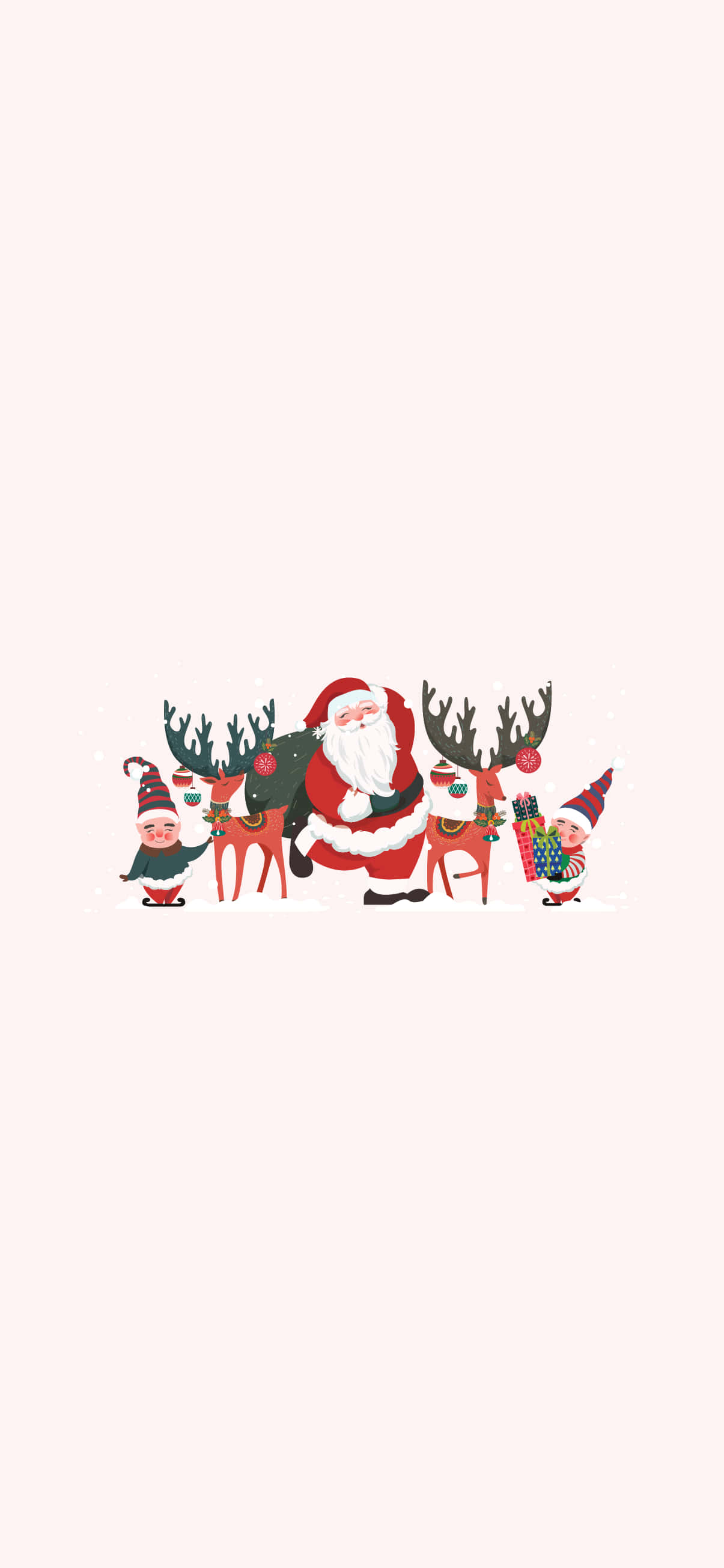 シンプルでかわいいクリスマス サンタクロース 壁紙