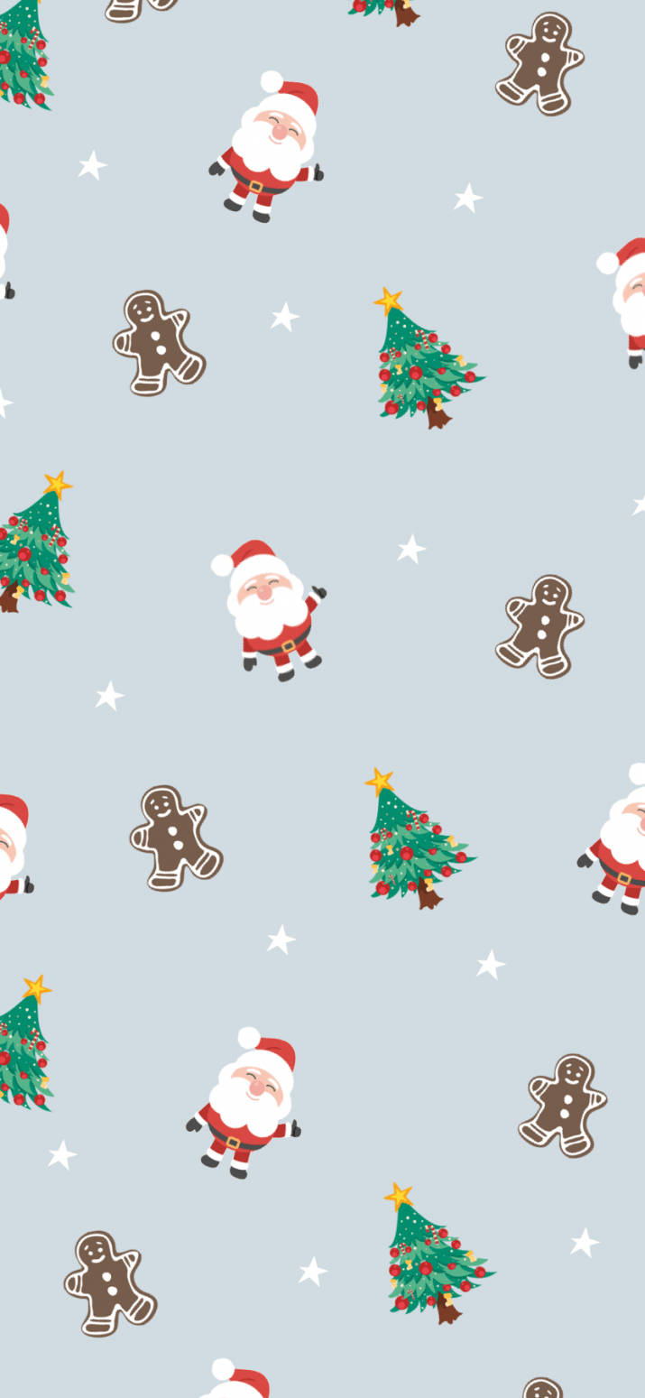 シンプルでかわいいクリスマスiPhone用クリスマスアイコン 壁紙