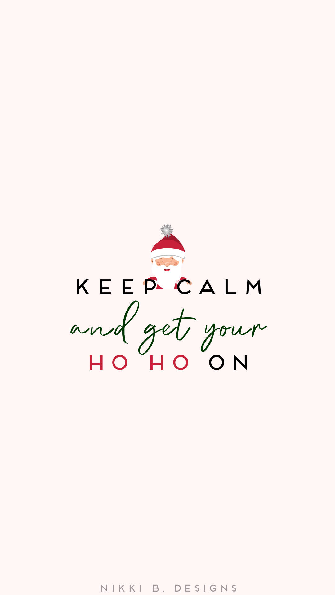 シンプルで可愛いクリスマスiPhone Keep Calm 壁紙