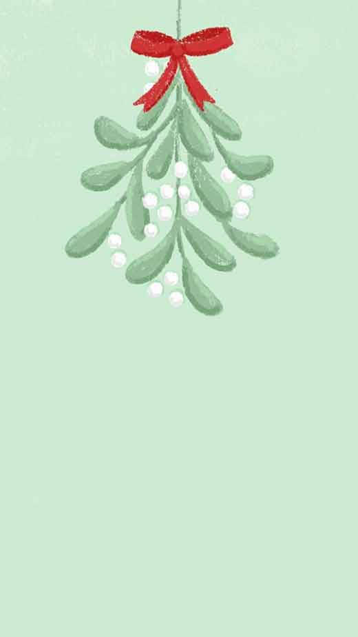 シンプルなクリスマスのヤドリギ 壁紙