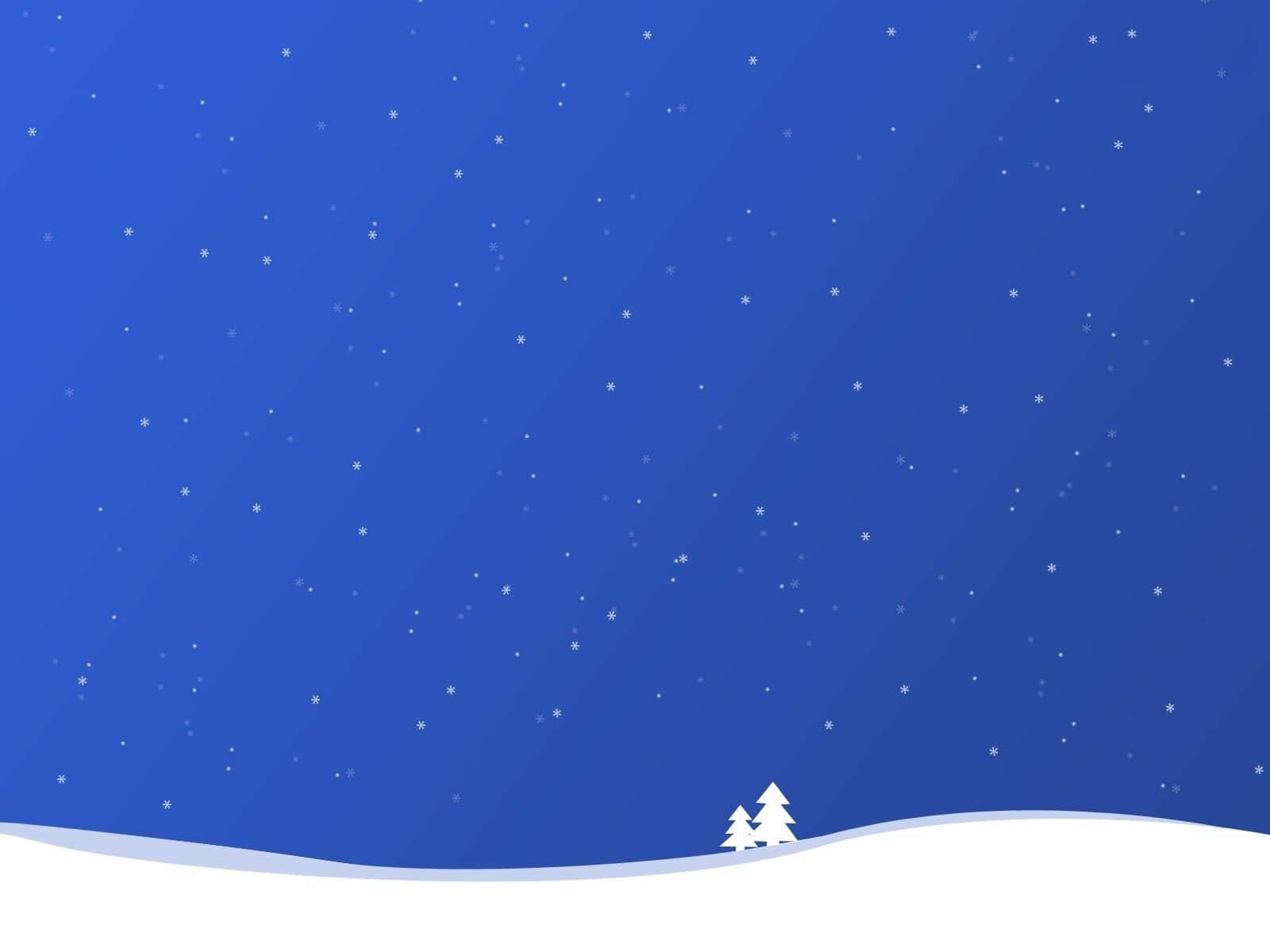 シンプルなクリスマスの夜 雪景色 iPad 壁紙