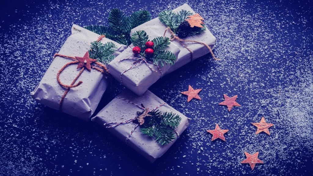 シンプルなクリスマスプレゼント 壁紙