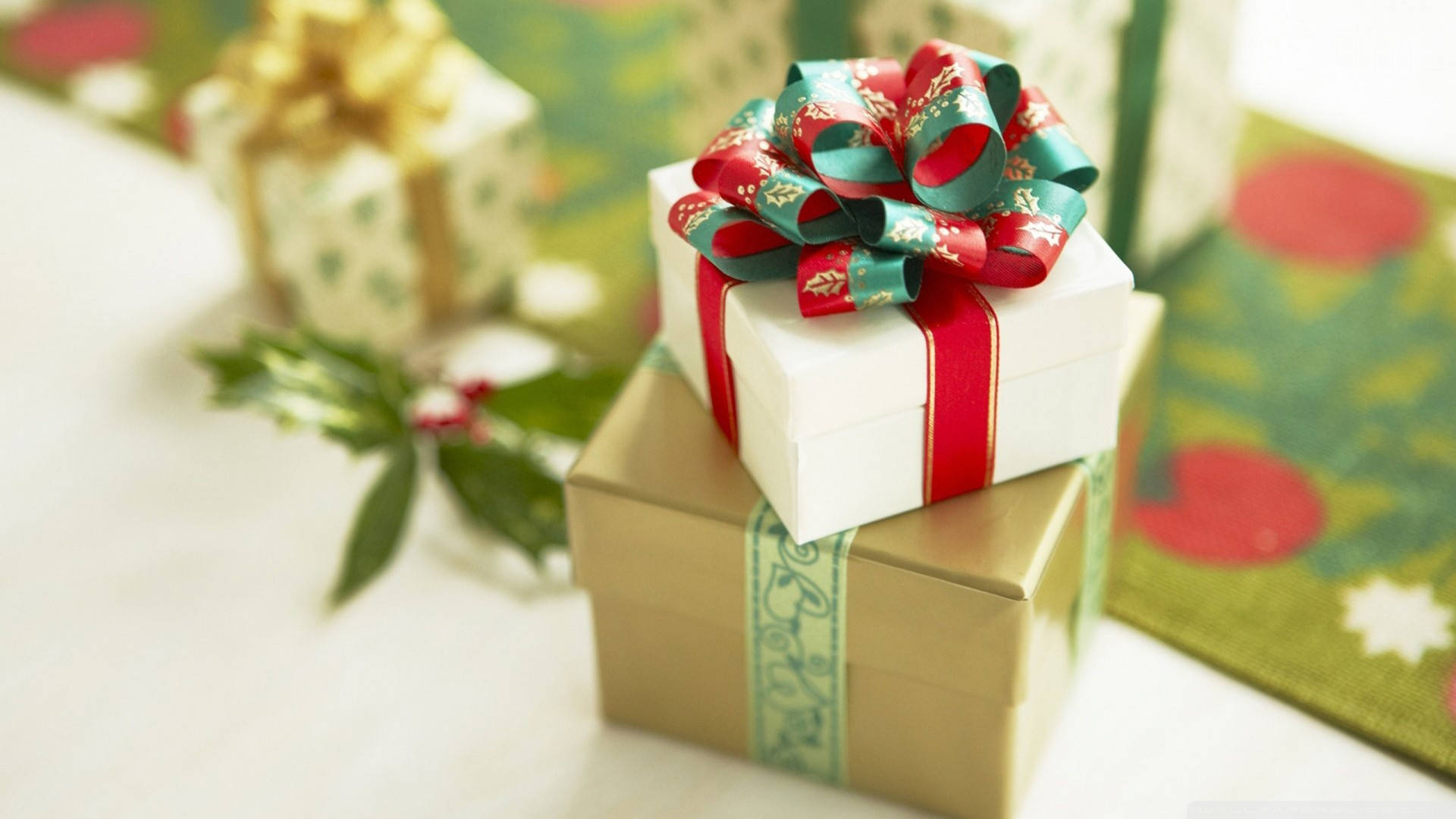 シンプルなクリスマスプレゼント 壁紙