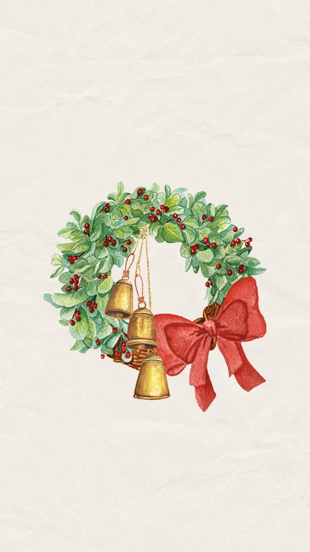 シンプルなクリスマスリース 壁紙