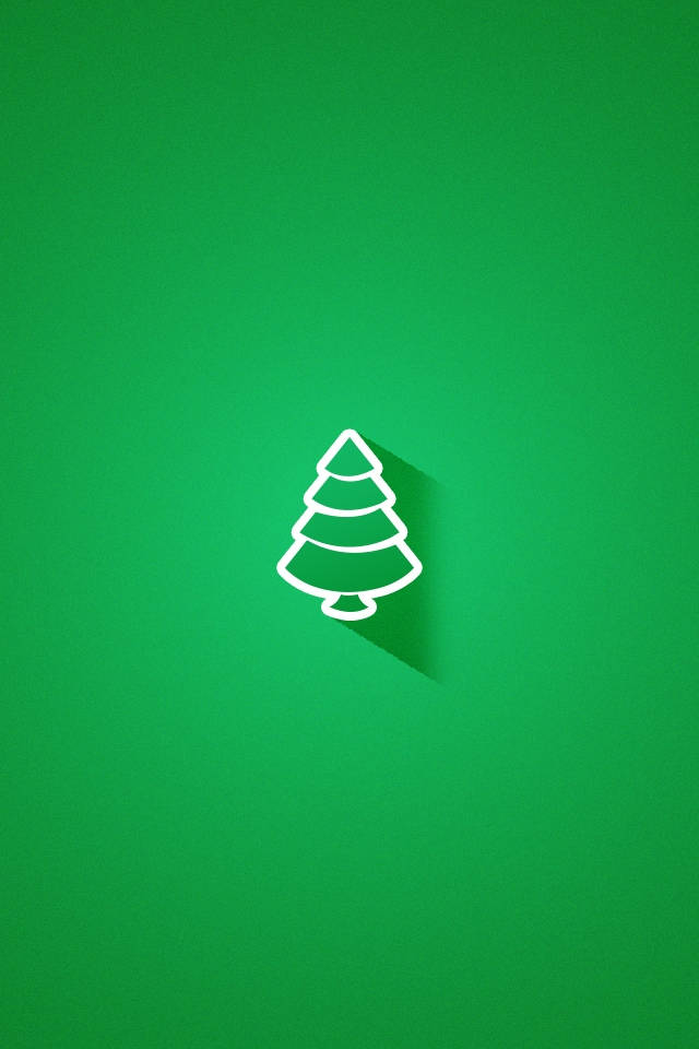 シンプルなグリーンのクリスマス 壁紙
