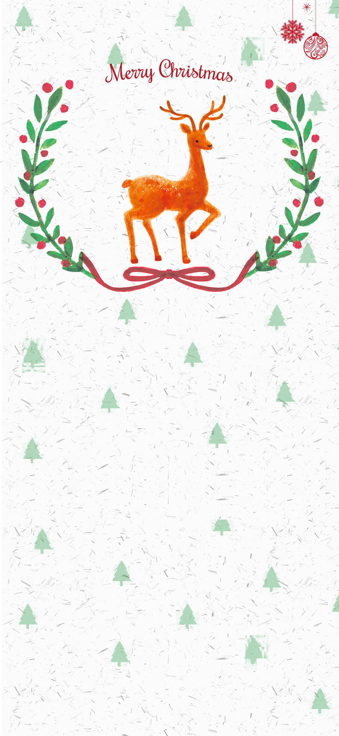 シンプルなメリークリスマス トナカイ 壁紙